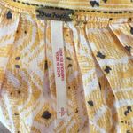 Free People Mostly Meadow Floral light weight Square Neck Blouse Yellow S Photo 5