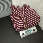 American Eagle  Outfitters Burgundy Striped Henley Long Sleeve Dress Size Medium Photo 9