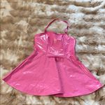 Pink Shiny Dress with Spaghetti Straps Size XS Photo 2