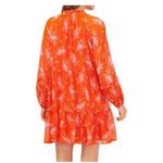 Vince Camuto  Dress Sheer Long Sleeve V-Neck babydoll Dress Ruffle Hem Size Large Photo 1