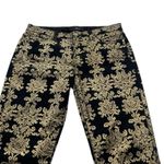 7 For All Mankind  Black Velvet Gold Foil Brocade Jeans Photo 6