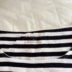 Talbots Womens Small 100% Cotton Striped 3/4 Sleeve Pullover Blouse Black White Photo 1