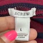 J.Crew Jersey preppy ruched stripe maxi large pull on womens skirt burgundy navy Photo 4