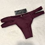 NWT Tavik Chloe Mini Cutout Swim Bottom in Merlot Photo 3