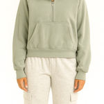 Boutique Brand Size Medium 1/4 Zip Blue Pullover Athleisure Sweatshirt. Photo 0