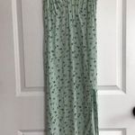 Motel Rocks Motel Dress Floral Green Floral Midi Side Slit - Size S Photo 0