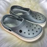 Crocs Unisex Crocband Clogs charcoal gray White Platform Photo 0
