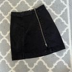 Free People  black denim mini fitted skirt with side zipper detail size 2 Photo 1