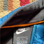Nike  Blue and Black Cropped Quarter-Zip Sweatshirt Photo 1