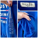 Wound Up Busy Doing Nothing Crewneck Vintage Sweatshirt, Royal Blue sz. XS Photo 5