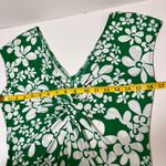 London Times Y2K Babydoll Knot Front Midi Dress Green White Floral Size 10 Spring Office Work Photo 6
