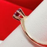 10K YELLOW GOLD Ring Purple Gem Size 5.5 Weighs 1.2 Grams Photo 3