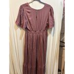 In Loom  Mauve Midi‎ Dress with Lace Details Boho Chic Bohemian Dress Photo 6