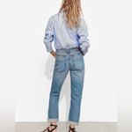 ZARA NWT  Relaxed Fit Low Rise Ankle Length Comfort Distressed Jeans Size 8 Photo 5