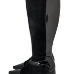 Maher Italian Expression Women's Suede Patent leather Riding Boots Black Size 39 Photo 11