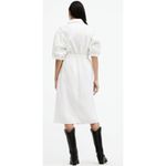 ALLSAINTS  Osa Puff Sleeve Denim Shirtdress in Wash Chalk White Size US 6 Photo 1