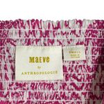 Anthropologie Maeve by Tie-Back Printed Crop Top Nuuly Pink White Puff Sleeve Sm Photo 6