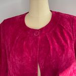 Yvonne Le Marie Capelet Short Leather Jacket- Single Button- Pink- Size 12 Photo 1