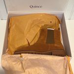 Quince  Women's Cinnamon Suede Chelsea Boots 1.5" Lug Sole Size 8 NIB Photo 1