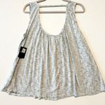 Lucky Brand Boho flowy Tank Top SMALL Pleated in Allure gray sleeveless NEW Photo 0
