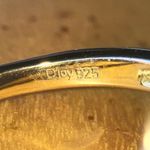 Natural Wine Garnet Ethiopian Opal Sterling Silver Ring Size 6.75 Gold Photo 5