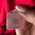 Aakasha Raspberry Red Linen Front Pleated Hood Sleeveless Lagenlook Maxi Dress Size XL Photo 11