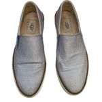 UGG  Australia Adley Boat Shoes Slip On Sneaker Women Blue Stripe Canvas Size 6.5 Photo 1