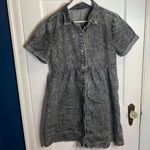 Charcoal Gray Black Acid Wash Button Photo 2