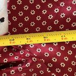 Madewell Silk Pajama Button Blouse Burgundy Red Daisy Floral Top Women’s Small Photo 5