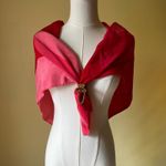 Fiorio Milano Vintage Italian Silk Scarf Red Pink Geometric 100% Seta‎ Photo 6