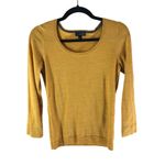 The Limited  Womens Sweater Wool Blend Scoop Neck Mustard Yellow S Photo 0