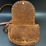 Patricia Nash Isola Flap Garment Washed Burnished Suede Leather Crossbody Bag Photo 7