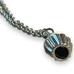 Cupcake Necklace Pendant Rhinestone Charm Silver Tone Cream Enamel‎ 16 Photo 4