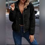 Women's Black Corduroy Jacket Photo 4