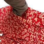 Madewell V-neck floral red & white Romper size 6 #756 Photo 9