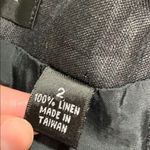 Ellen Tracy Linda Allard  Womens Pencil Skirt Lightweight Linen Lined Black Sz 2 Photo 5