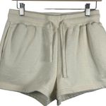 Sacre Women’s Erica Fleece Lounge Sweatshorts in Beige Size M Tan Size M Photo 2