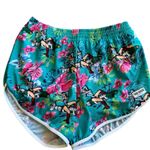 Thigh hugger lifting tropical women riding rockets shorts M/L Blue Size M Photo 0