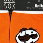 Odd Sox Pringles Cheddar Cheese Crew Socks Mens Womens Orange Fun Novelty Gift Photo 2