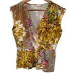 Lascana Boho Floral Wrap Look Top Size 8 Yellow Photo 0
