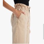 MOTHER the Yoyo Ruffle Greaser Ankle Pants Sz 28 Paper Bag Waist in Medium Khaki Tan Photo 3