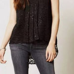 Sachin + Babi NWT ANTHROPOLOGIE  Size 8 Black Sleeveless Beaded Collar Blouse Top Photo 0