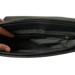 JustFab  Joey portfolio iPad clutch black faux leather python embossed‎ fold over Photo 2