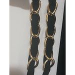 Saint Germain Women's Long Sleeve Button Front White‎ Black Gold Chain Blouse L White Size L Photo 4