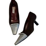 Bruno Magli Two Tone Suede Leather Dress Pump Blue Size 7 Photo 0