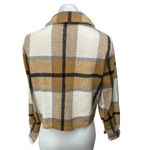 Mi Ami Brown White Plaid Check Flannel Long Sleeve Button Collar Shirt Jacket M Size M Photo 1