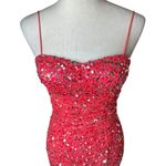 Cache  Pink Sequin Gown 0 | Ruched Formal Evening Dress Prom Pageant Glam Sparkle Photo 3