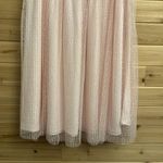 Claudie Pierlot Size 36/4 Baby Pink Midi Mesh Sheer High Rise Skirt Photo 1