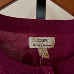 J.Crew  Classic 100% Cotton Cardigan Sweater Button Front Berry Pink NWT Size L Photo 4
