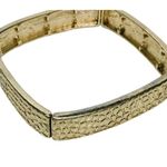 Foldable Snake Print Gold Tone Bracelet Photo 2